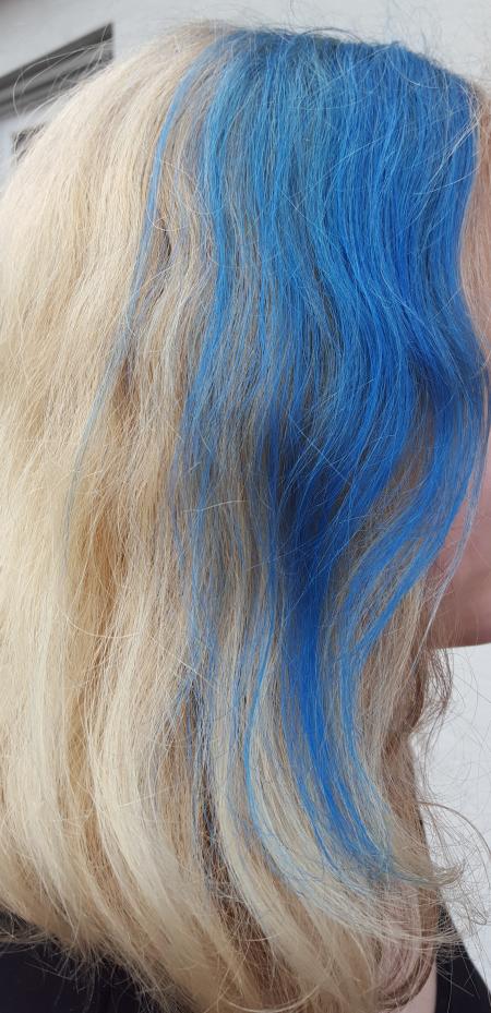 Färben blau kurze haare 